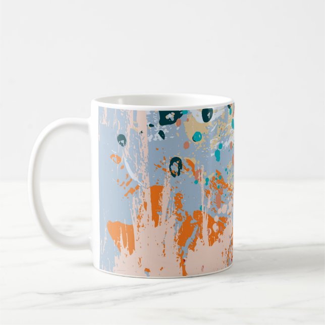 Abstrakter Vintager Hintergrund mit mehrfarbigem P Kaffeetasse (Links)