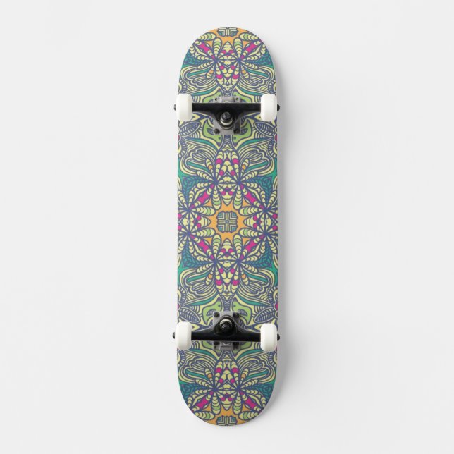 Abstrakter Vintager Hintergrund Skateboard (Vorderseite)