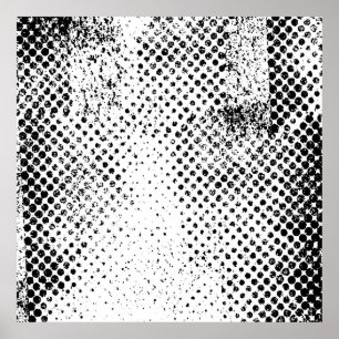 Abstrakter Vintager Schwarz-Weiß-Hintergrund. Mono Poster