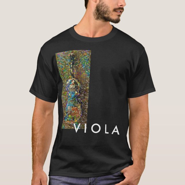 Abstrakter Viola-Grafik-T - Shirt (Vorderseite)