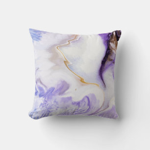 Abstrakter violetter Marmor Kissen