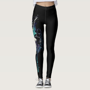 Abstrakter Vogel-Schädel Leggings