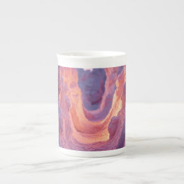 Abstrakter, warme Farbtöne Textur Bone China Beche Prozellantasse