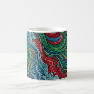 Abstrakter Wasserfall-Kaskaden-Juwel-Ton-Kaffeebec Kaffeetasse