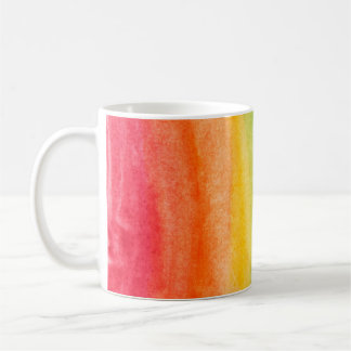 Abstrakter Wasserfarb Regenbogenfarben Hintergrund Kaffeetasse