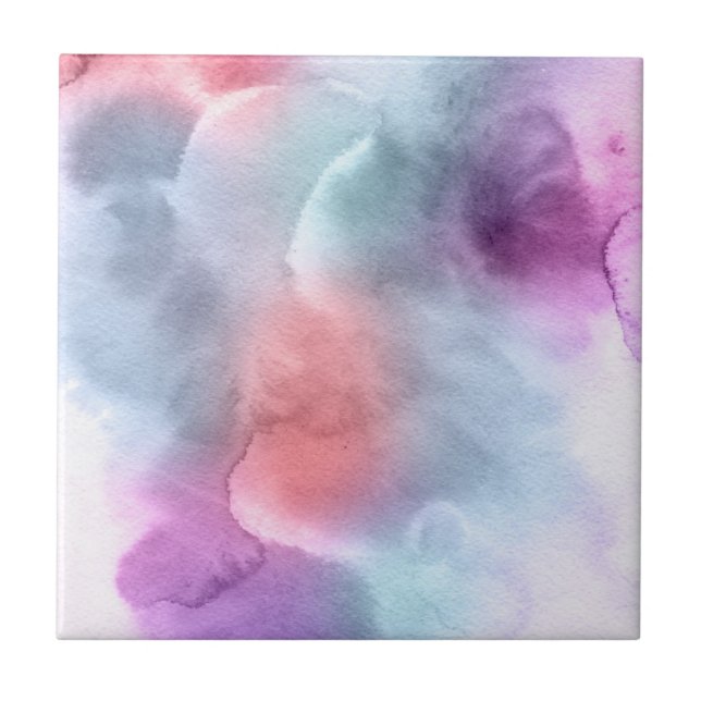 Abstrakter Wasserfarbe-Hintergrund handgemalt 10 Fliese (Vorderseite)