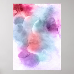 Abstrakter Wasserfarbe-Hintergrund handgemalt 10 Poster