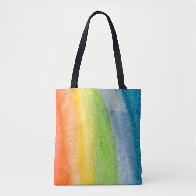 Abstrakter Wasserfarbe Regenbogenfarben Hintergrun (Vorderseite)