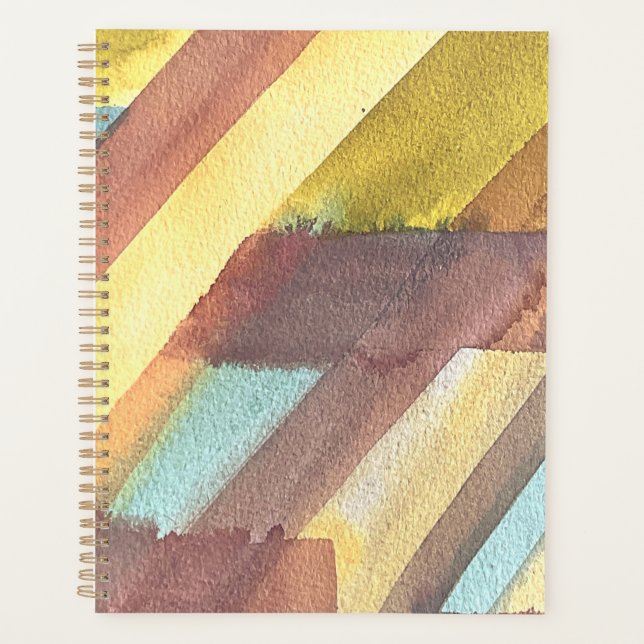 Abstrakter Wasserfarben-Geometriehintergrund Planer (Vorderseite)