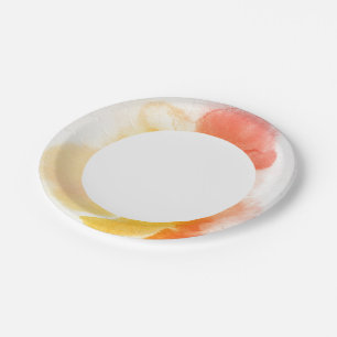 Abstrakter Wasserfarben-Hintergrund handgemalt 13 Pappteller