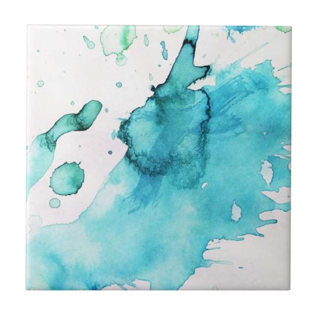 Abstrakter Wasserfarben-Hintergrund, handgemalt 2 Fliese (Vorderseite)