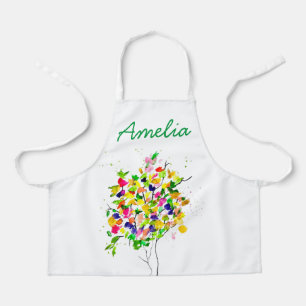 Abstrakter, wasserfarbener Baum Schürze