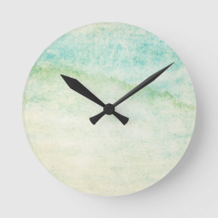 Abstrakter Wasserfarbenhintergrund Runde Wanduhr