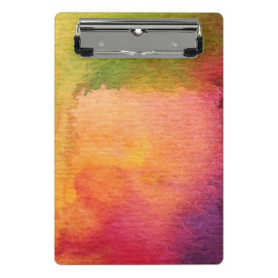 Abstrakter Watercolor gemalter Hintergrund Mini Klemmbrett