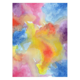 Abstrakter Watercolor-helles vibrierendes Tischdecke