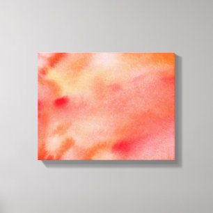 Abstrakter Watercolor-Hintergrund - Orange Leinwanddruck