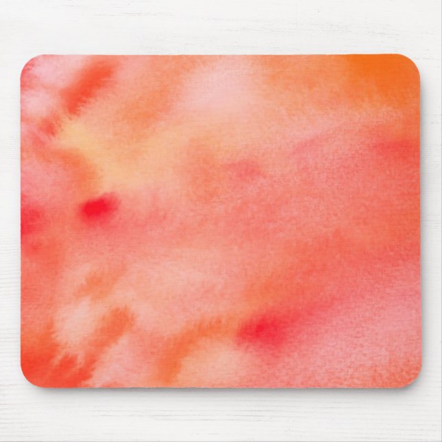 Abstrakter Watercolor-Hintergrund - Orange Mousepad (Vorne)