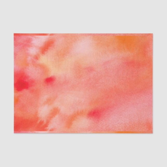 Abstrakter Watercolor-Hintergrund - Orange Seidenpapier (Vorderseite)