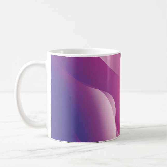 Abstrakter Wavy Hintergrund. Darstellung mit Farbe Kaffeetasse (Links)