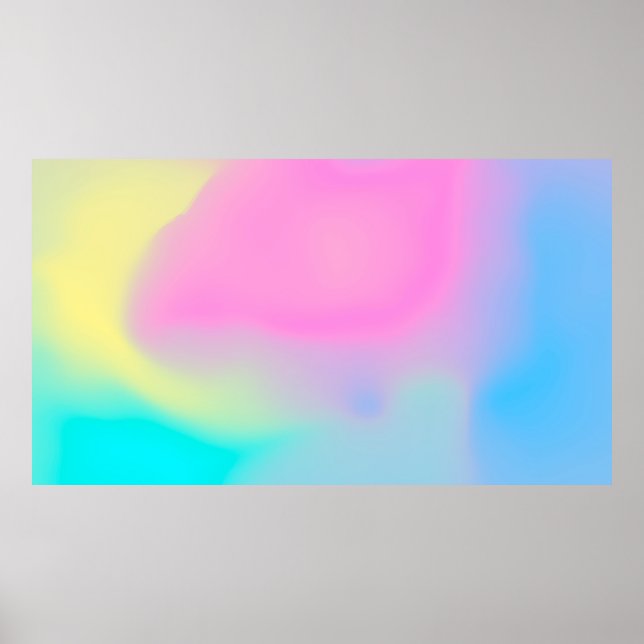 Abstrakter, weicher Hintergrund in Pastellfarben Poster (Vorne)