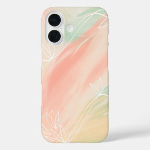 'Abstrakter weicher Pastell-Aquarell' iPhone 16-Hü 16 Hülle