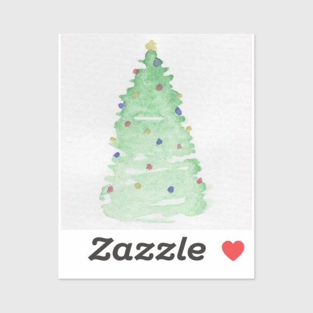 Abstrakter Weihnachtsbaum Aufkleber (Blatt)