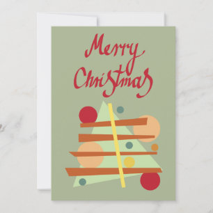 Abstrakter Weihnachtsbaum Feiertagskarte