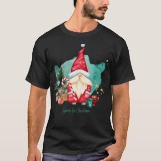 Abstrakter Weihnachtsbaum mit Schneeflocken T-Shirt
