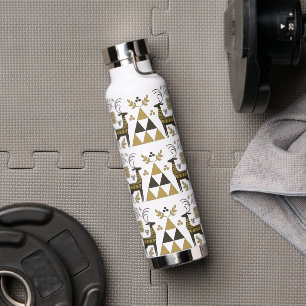 Abstrakter Weihnachtsbaum Moderne Geometrie Trinkflasche