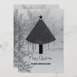 Abstrakter Weihnachtsbaumbetrieb Einladung