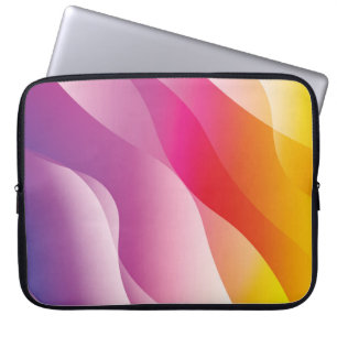 Abstrakter welliger Hintergrund. Illustration mit Laptopschutzhülle