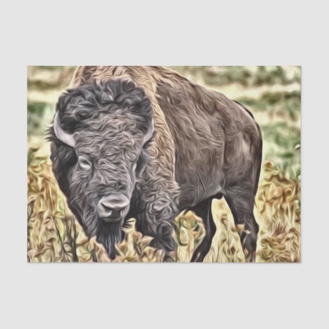 Abstrakter Western Buffalo Seidenpapier (Vorderseite)