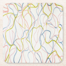 Abstrakter Whimsy Paper Untersetzer