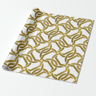 Abstrakter wiederholbarer Hintergrund aus goldenen Geschenkpapier