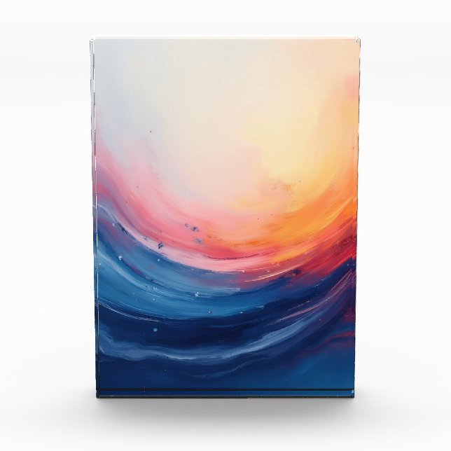 Abstrakter Wirbel aus Wärme und Tiefe Fotoblock (Vorderseite)