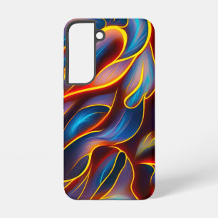 Abstrakter Wirbel Blaue Rote Flammen Samsung Galaxy Hülle
