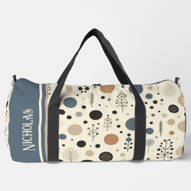 Abstrakter Woodland-Benutzername Duffle Bag (Vorderseite)