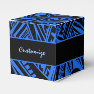 Abstrakter Würfel für schwarze und blaue Stämme Geschenkschachtel