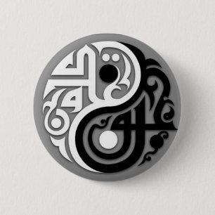 Abstrakter Yenyang-Rucksack-Button-Knopf Button