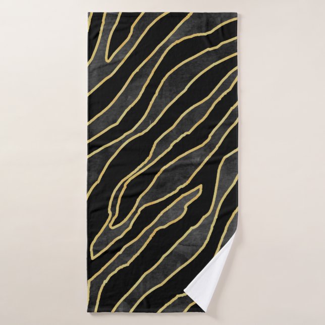 Abstrakter Zebrastreifen. Abbildung  Badehandtuch (Badehandtuch)