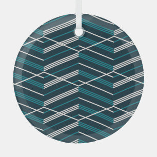Abstrakter Zickzack: elegante vintage-geometrische Ornament Aus Glas