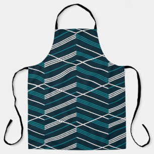 Abstrakter Zickzack: elegante vintage-geometrische Schürze