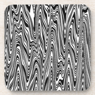 Abstrakter ZigZag-Swirl Getränkeuntersetzer