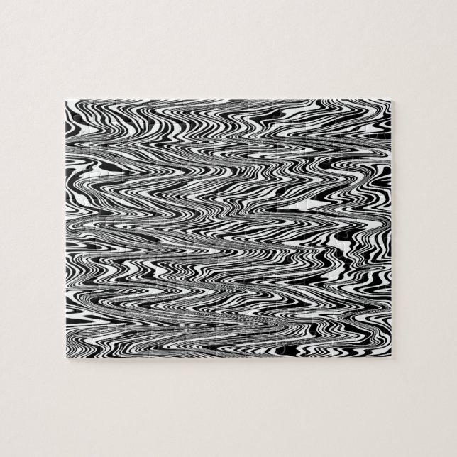 Abstrakter Zigzag-Swirl Puzzle (Horizontal)