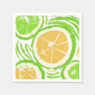 Abstrakter Zitronen-Limonen-Sommer Serviette