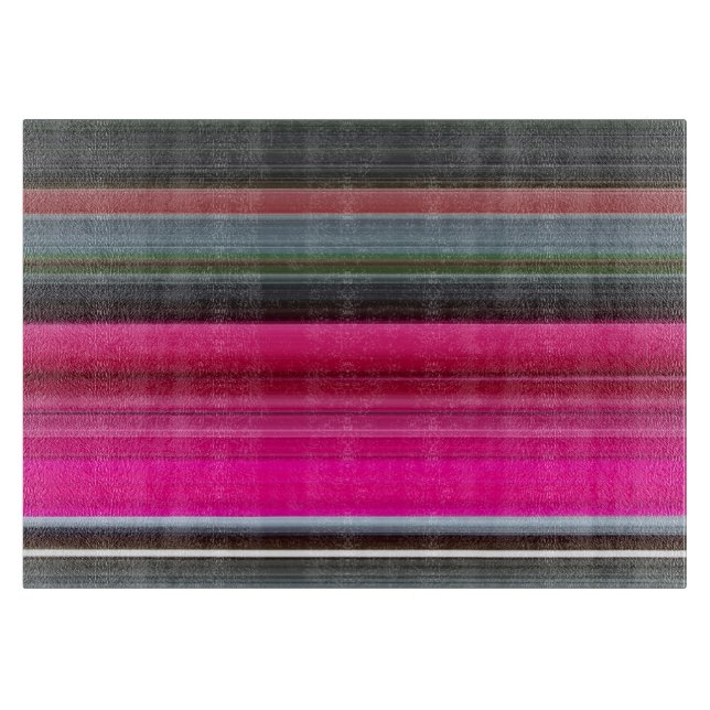 Abstraktes #1: Cerise und Grau Schneidebrett (Vorderseite)