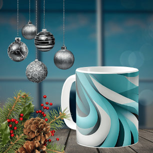 Abstraktes 3-D-Design Keramikbecher Kaffeetasse