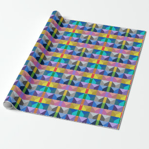 Abstraktes 3D-Dreiecksmuster Geschenkpapier