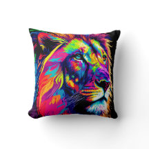Abstraktes 3D-Lion-Portrait Digitale Kunst