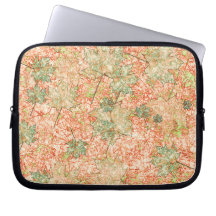 Abstraktes Acer Blätter auf zerkratztem Korallenbo